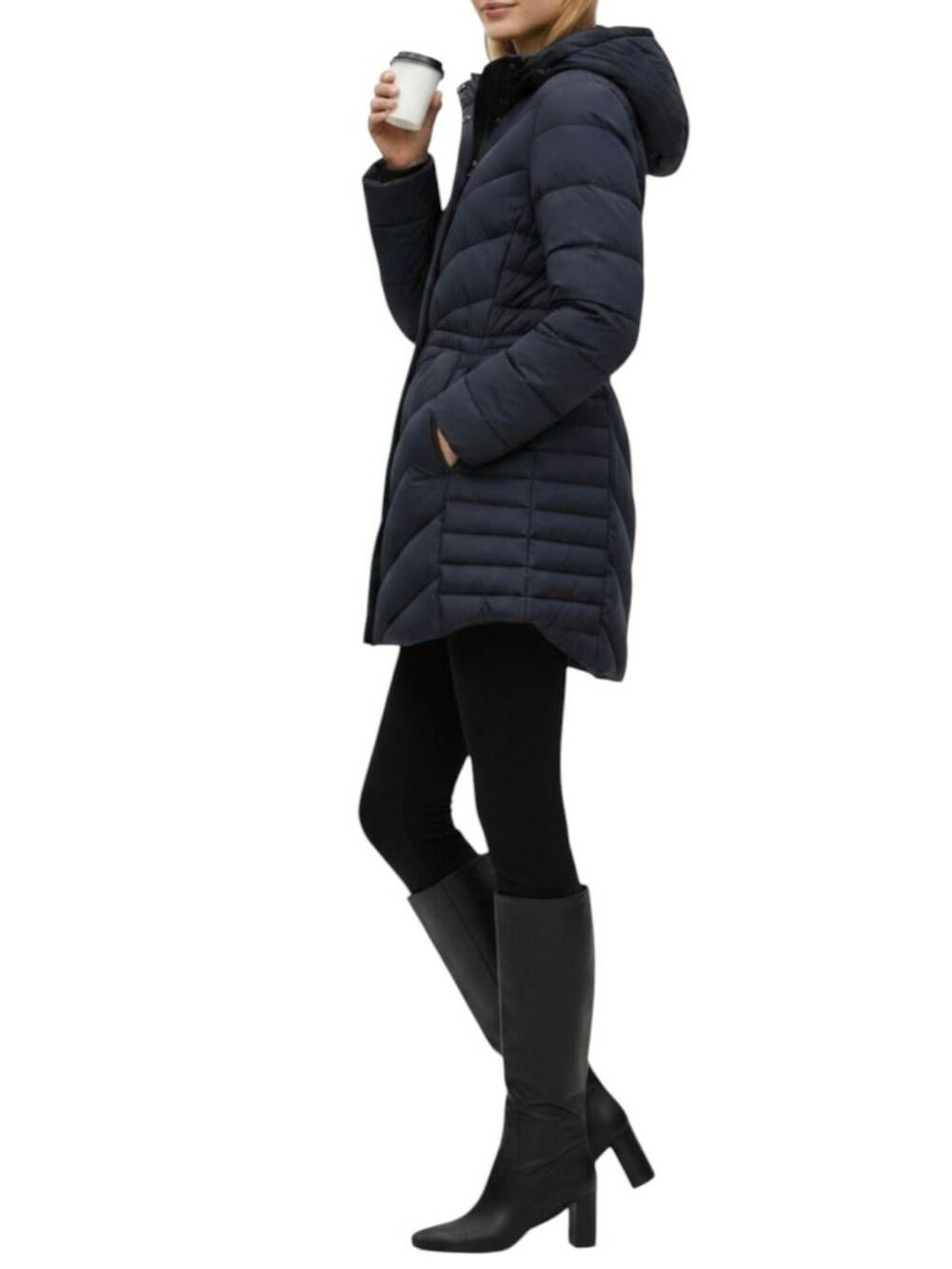 SAKS FIFTH AVENUE Quilted Hooded Puffer Jacket Size Med